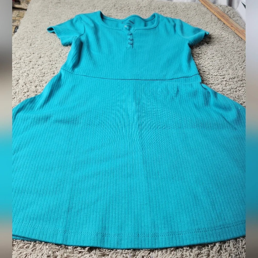 Girl's Teal A-Line Dress - Art Class - S (6/7)
